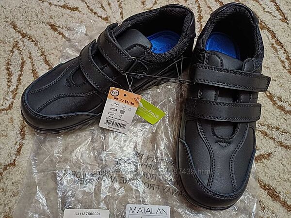 Круті шкіряні туфлі-кросівки англ. марки Matalan, UK3/EU36, устілка 22.5см