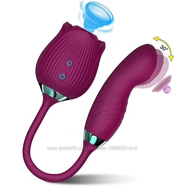 Вакуумно-волновой вибратор роза  пальчик