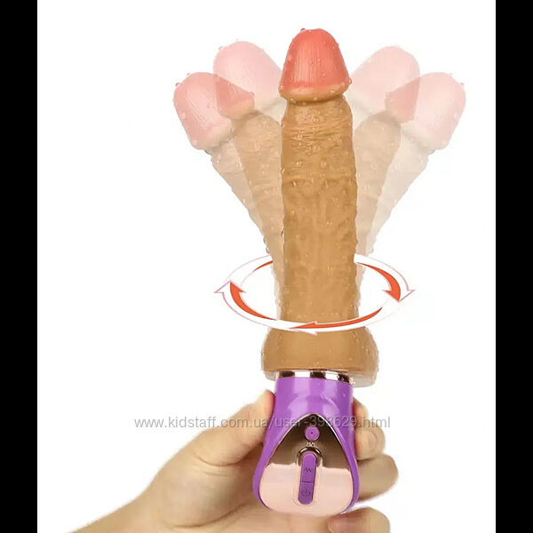 Фаллоимитатор на ручке с круговым вращением и вибрацией Luxe Touch