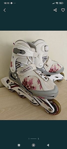 Ролики дитячі Bladerunner comet XC-G для дівчинки, розсувний бут,