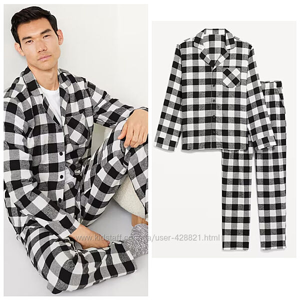 Чоловіча фланелева піжама Old navy. Оригінал. Нова. Л, ХЛ