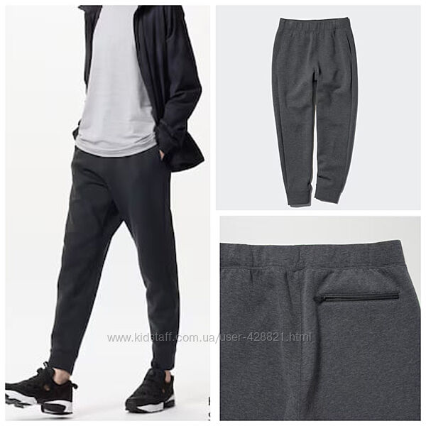 Чоловічі джогери Uniqlo DRY Stretch Joggers. Оригінал. Нові. Чорні та сірі