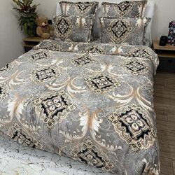 Постільна білизна велюр з чотирма наволочками євро та полуторний