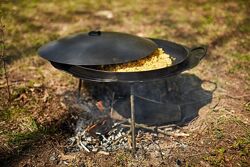 Сковорідка з ДИСКУ БОРОНИ Ромашка з ручками, сковорідка садж з кришкою 