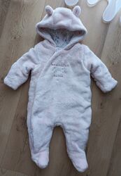 Mothercare теплий комбінезон з вушками для дівчинки 0-3 міс 