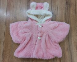 Хутряне болеро з вушками кролика для дівчинки 9- 12 місяців  