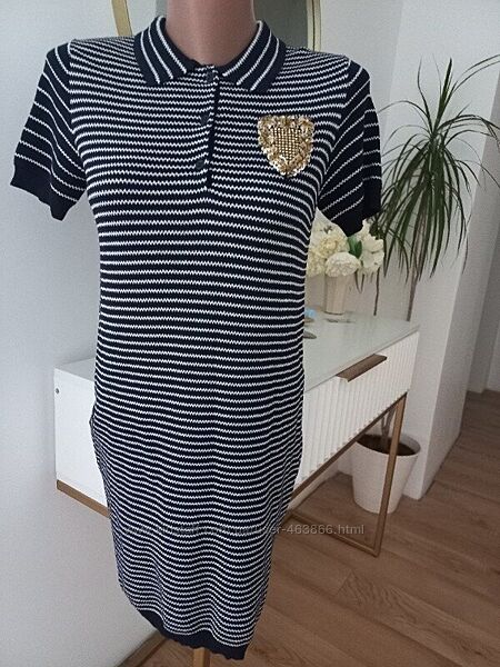 Christian Dior сукня поло смужка 31 tencel 31 nano silk 37 cotton 36-роз