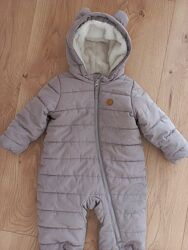 H&M зимовий комбінезон з вушками 6-9 місяців