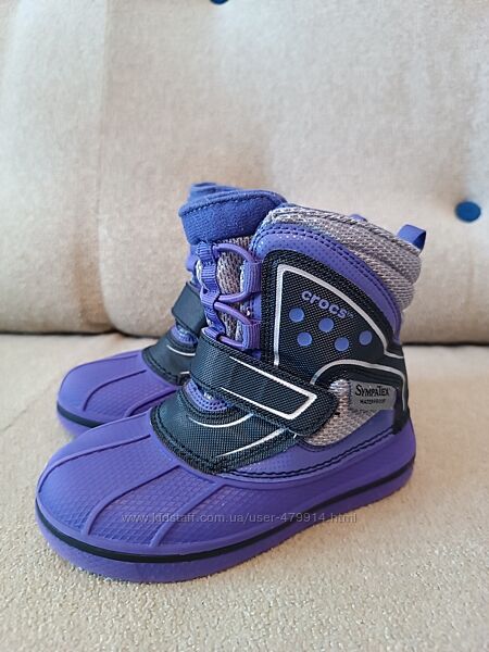 Crocs, оригинал, термо ботинки, 26р - 16,5 см, теплые не промокают 