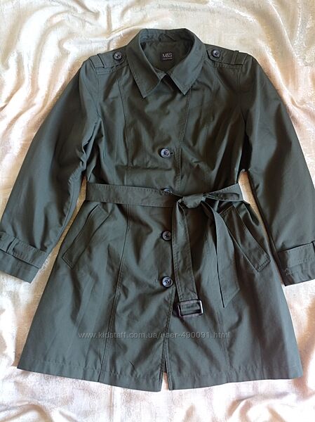 Тренч плащ M&S розмір L XL довжина 87 см
