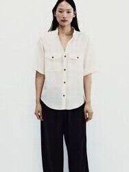 Сорочка молочного кольору H&M розмір М