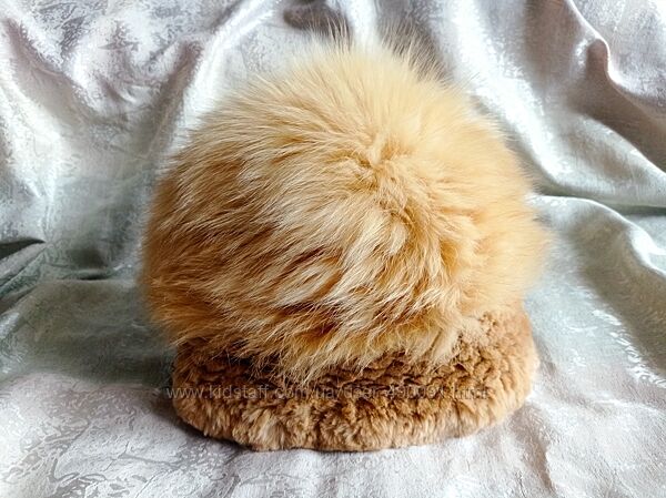 в&acuteязана натуральна хутряна шапка, шкіряна шапка на флісовій підкладці