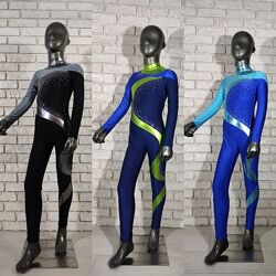 Комбінезон гімнастичний зі стразами. Комбинезон трико гимнастический