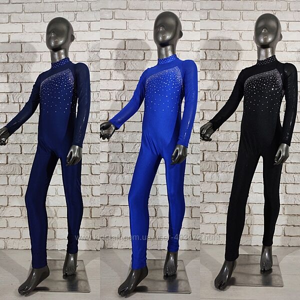Комбінезон зі стразами гімнастичний