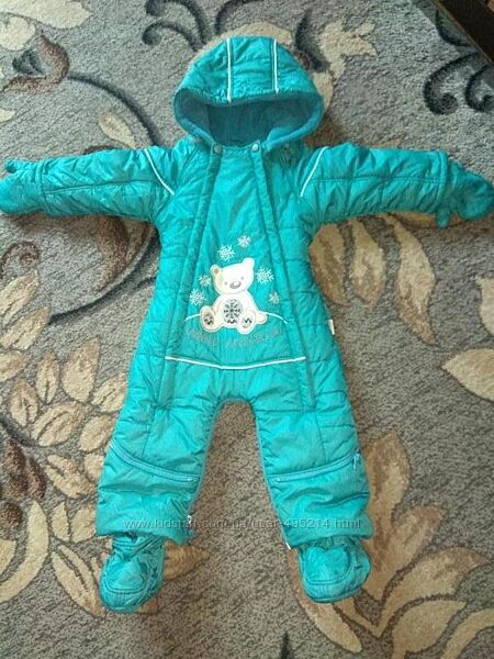 Детский зимний комбинезон - трансформер тм бемби bembi рост 74