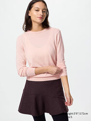 Джемпер светр з круглим вирізом меринос Uniqlo