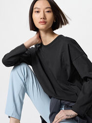 Бавовняний лонгслів airism uniqlo смужка