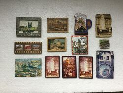 Сувениры из Чехии, тарелки, магниты, монеты.