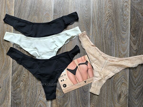 Obrana, набори бавовняно-мереживних стрінгів S, M, L, XL