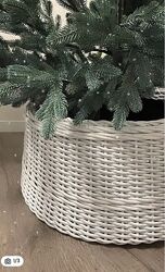 Кошик плетений під ялинку, спідниця під ялинку, діаметр 48 см