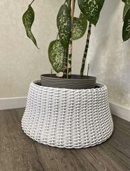 Кошик плетений під ялинку, спідниця під ялинку, діаметр 44 см