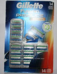 Супер предложение упаковка 14  лезвий Gillette fusion Proglide power  