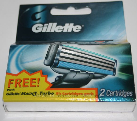 Gillette Mach 3 Turbo упаковка 2 штуки оригинал