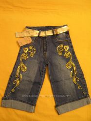 Красивенные джинсовые бриджики 2-6лет