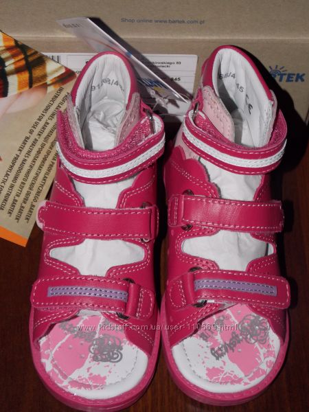Ортопедическая обувь BARTEK для девочек сандали, реальное фото