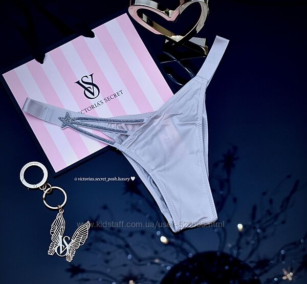 Жіночі премиум трусики, стрази Victorias Secret, Very Sexy. Вікторія Сікрет