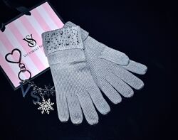 Жіночі рукавички зі стразами Victorias Secret, Вікторія Сікрет оригінал