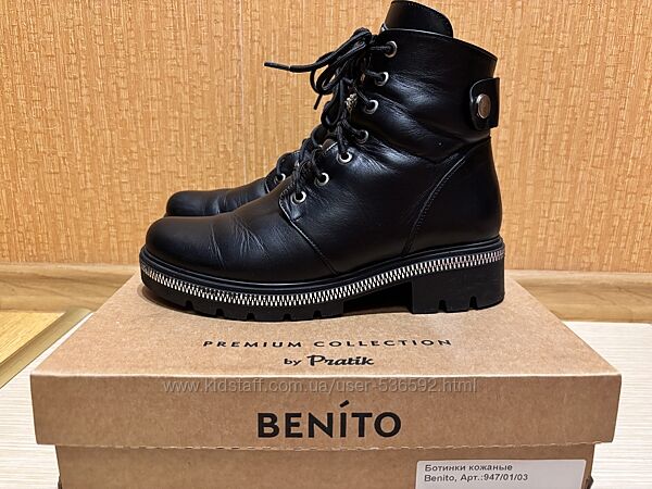 Кожаные зимние ботинки 39 размер