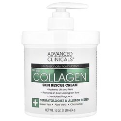 Advanced Clinicals крем с коллагеном для восстановления кожи. 454 г