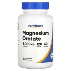 Nutricost оротат магния. 1000 мг, 120 капсул 500 мг в 1 капсуле