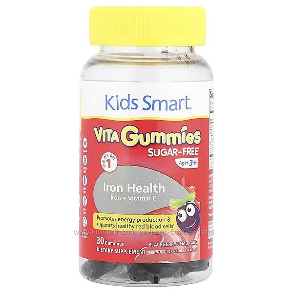 Bioglan Kids Smart VITA Gummies железо и витамин C для детей от 3 лет. 30т