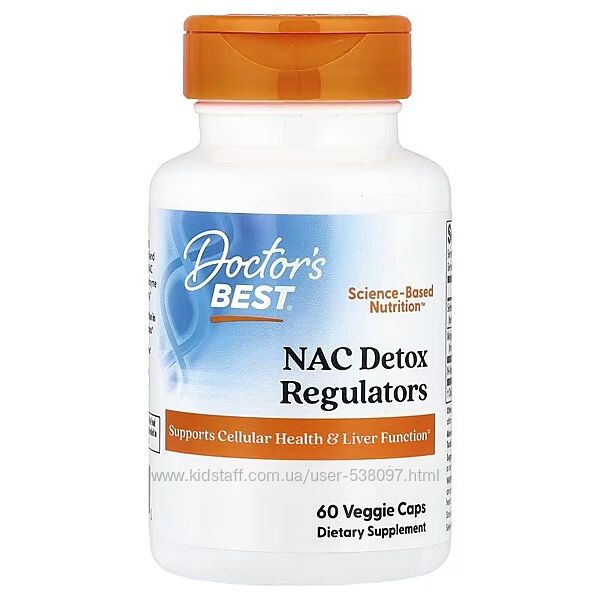 Doctor´s Best NAC для регуляции процесса детоксикации с селеном. 60 капсул