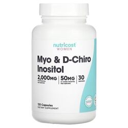 Nutricost Для женщин мио и D-хиро инозитол. 120 капсул
