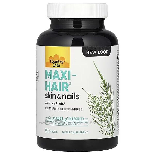 Country Life Maxi-Hair добавка для кожи и ногтей. 90 таблеток