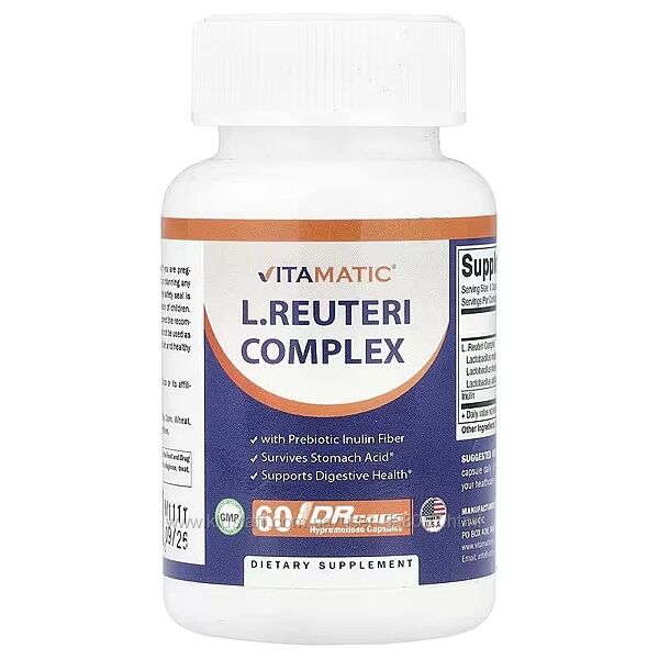 Vitamatic Комплекс L. Reuteri. 60 капсул с гипромеллозой DRcaps