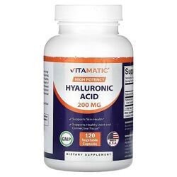 Vitamatic Высокая эффективность гиалуроновая кислота. 200 мг, 120 капсул