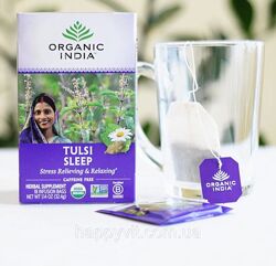Organic India Чай с тулси для сна без кофеина. 18 пакетиков, 32,4 г