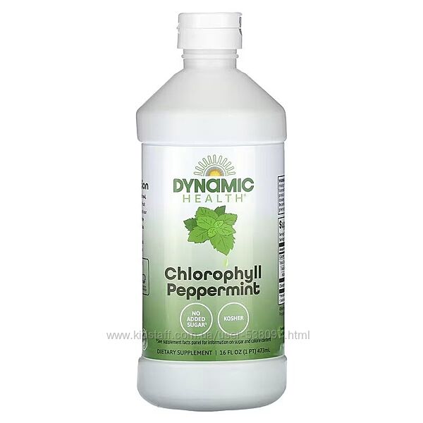 Dynamic Health хлорофилл перечная мята. 473 мл