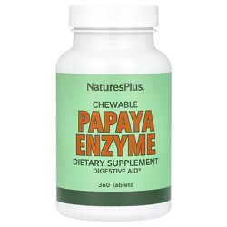 NaturesPlus Жевательная добавка с ферментами папайи. 360 таблеток
