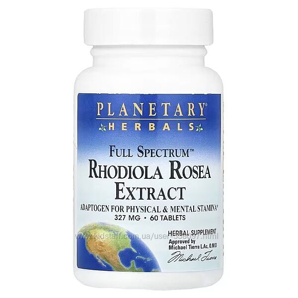 Planetary Herbals Full Spectrum экстракт родиолы розовой. 60 таблеток