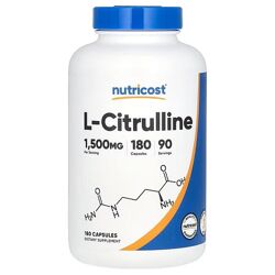 Nutricost L-цитруллин. 180 капсул 750 мг на капсулу