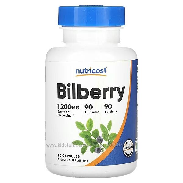 Nutricost черника. 1200 мг, 90 капсул