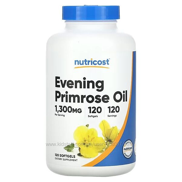 Nutricost Масло примулы вечерней. 1300 мг, 120 капсул
