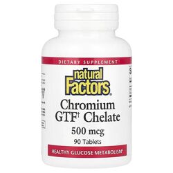 Natural Factors хелат хрома ФТГ. 500 мкг, 90 таблеток