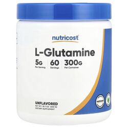 Nutricost L-глютамин без добавок. 300 г