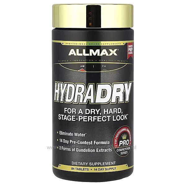 ALLMAX HYDRADRY диуретик и стабилизатор электролитов. 84 таблетки